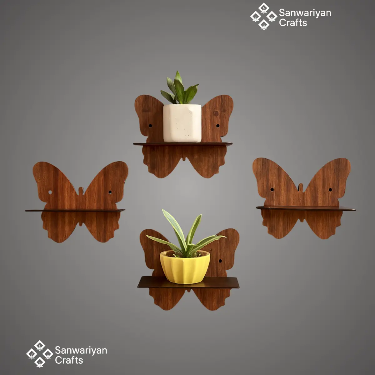 Butterfly Wooden Wall Shelves – Decorative Wall Shelf